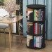 360° Rotating Stackable Shelves Bookshelf Organizer - Black